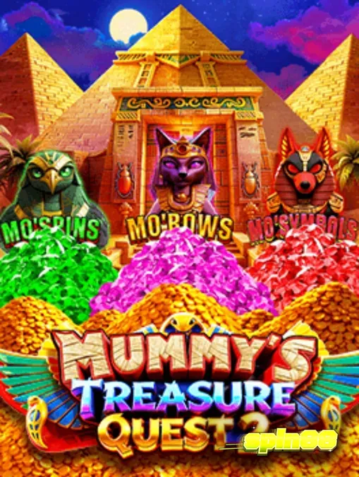 Tampilan visual slot Mummy’s Treasure Quest 2 dengan tema Mesir Kuno