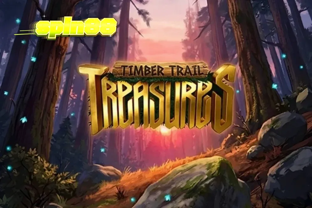 Tampilan visual slot Timber Trail Treasures dengan tema hutan dan penebang kayu